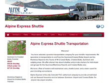 Tablet Screenshot of alpineexpressshuttle.com